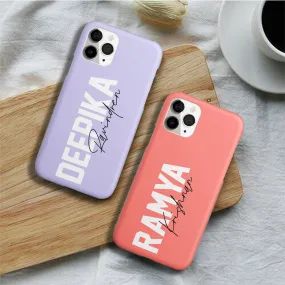 Custom Name and Surname Print Slim Cases