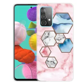 Deco Samsung Galaxy A73 case - Hexagon Fragment Marble