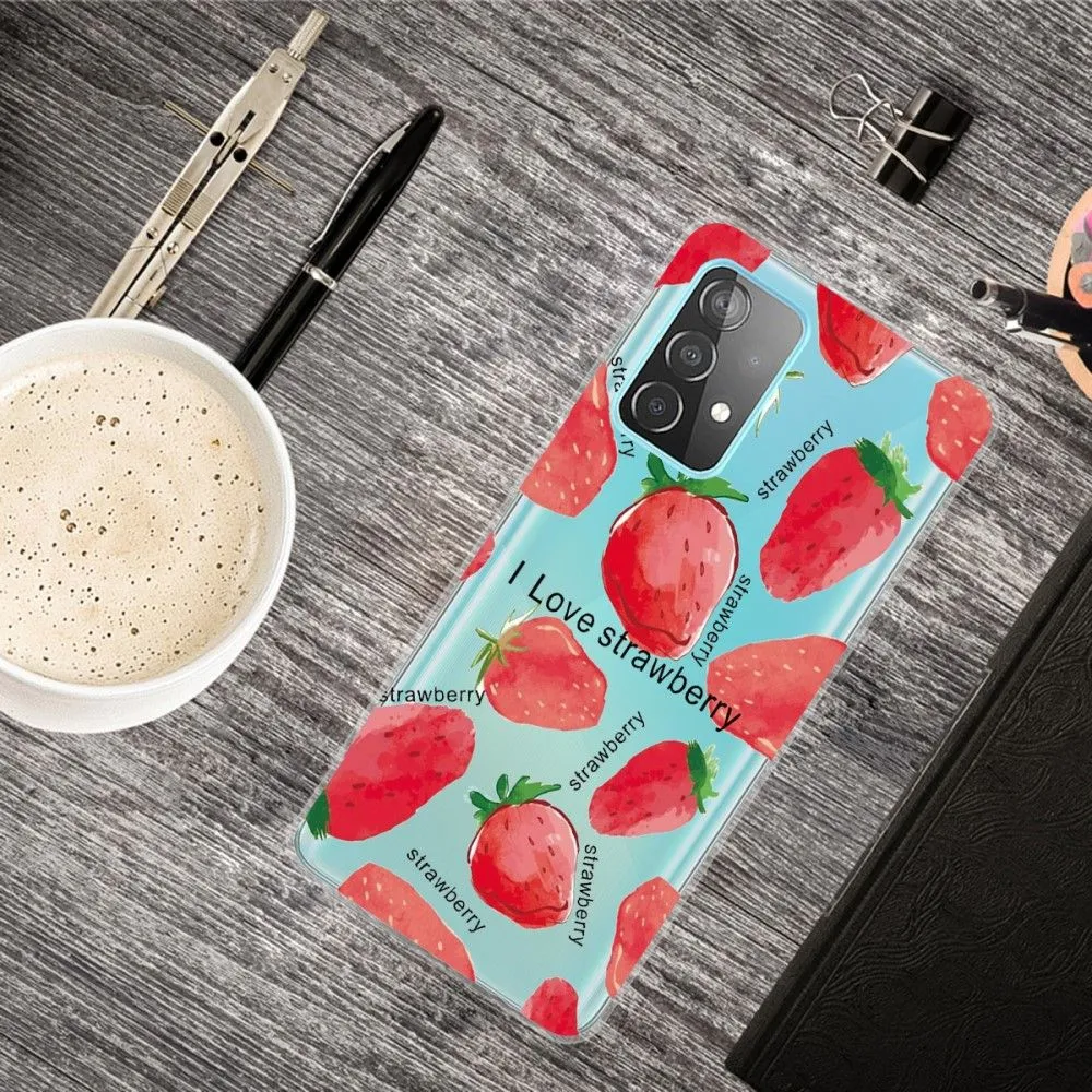 Deco Samsung Galaxy A73 case - Strawberry