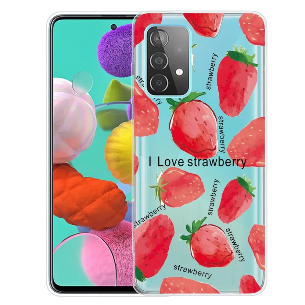 Deco Samsung Galaxy A73 case - Strawberry