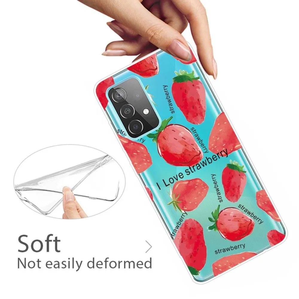 Deco Samsung Galaxy A73 case - Strawberry