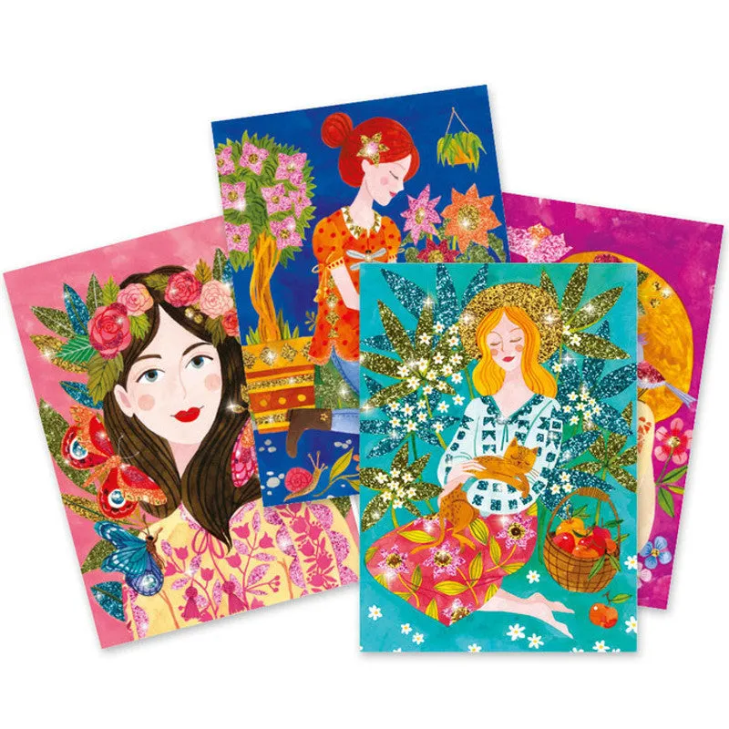 Djeco The Scent Of Flowers Glitter Boards