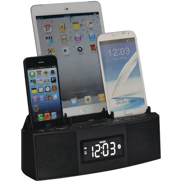 DOK CR28 3-Port Smartphone Charger with Speakerphone & Alarm Clock