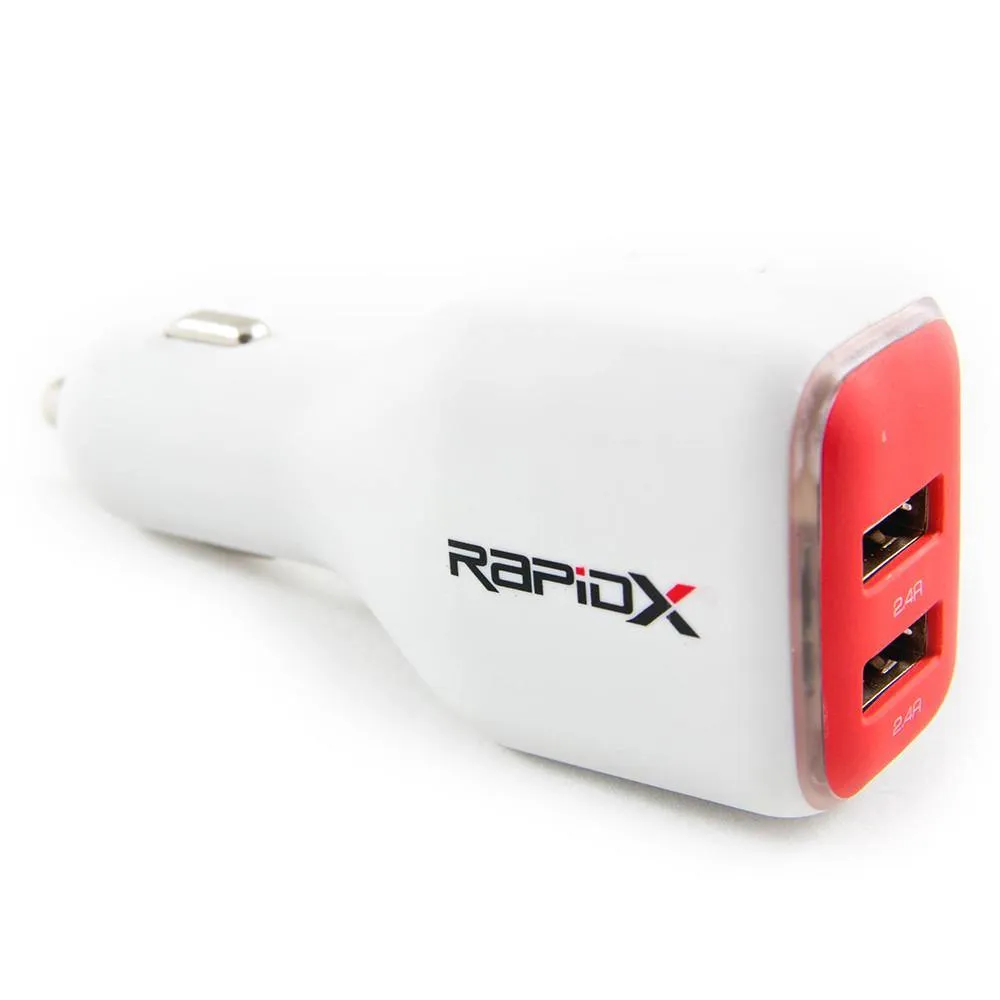 DualX Wall & Car Charger - Red