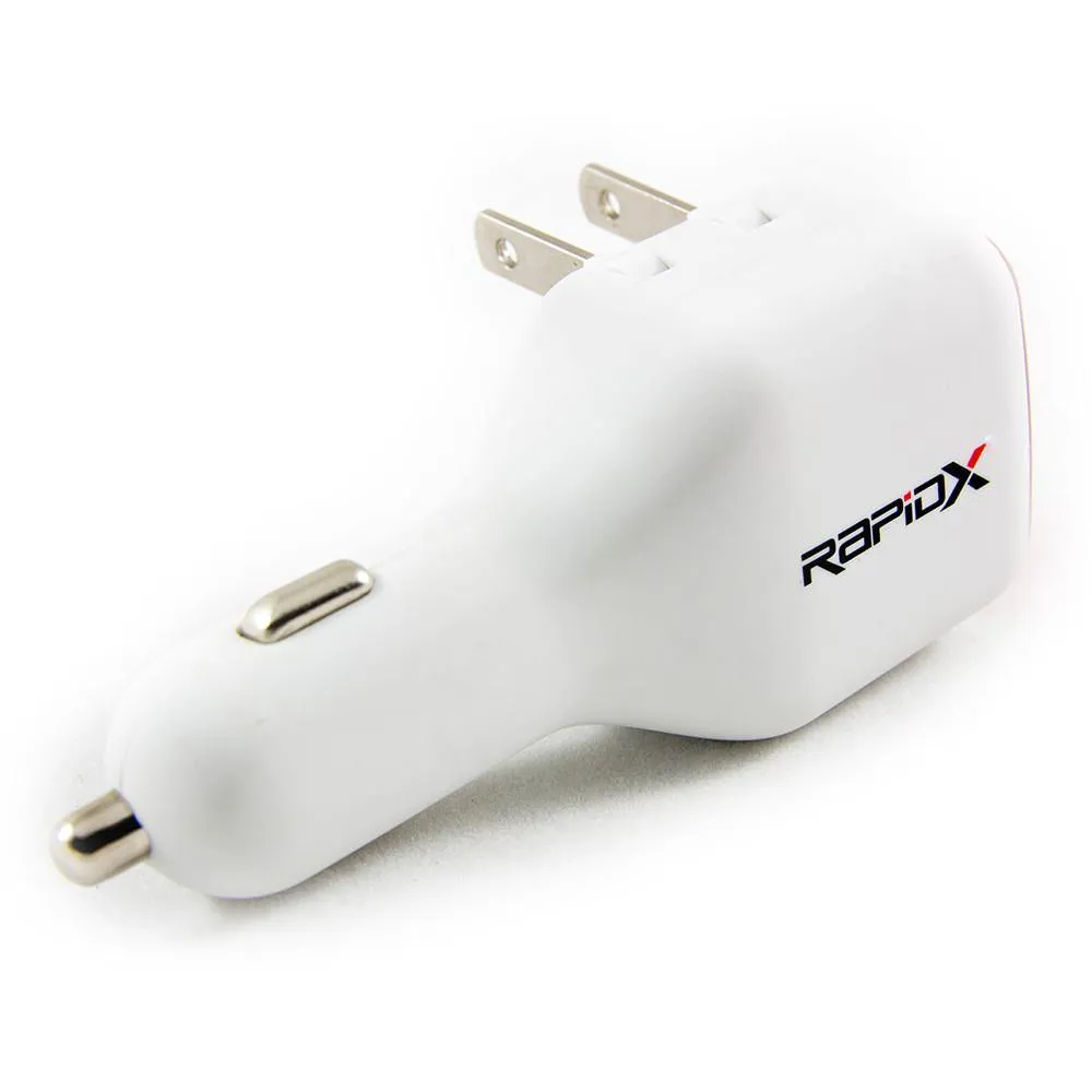 DualX Wall & Car Charger - Red