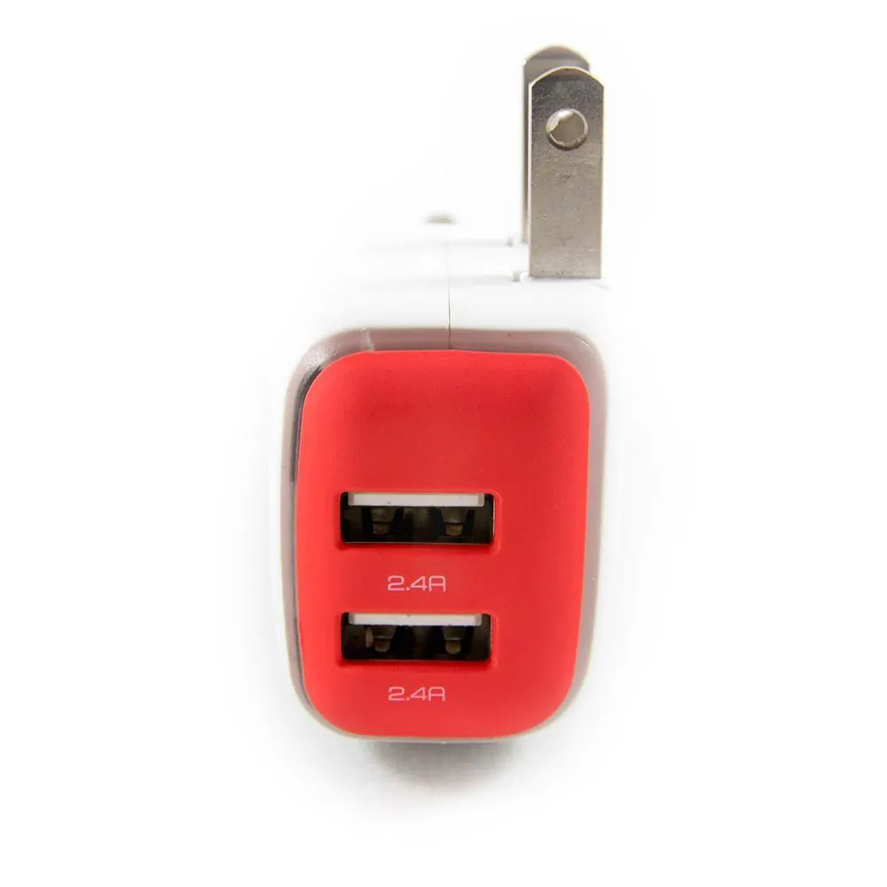 DualX Wall & Car Charger - Red