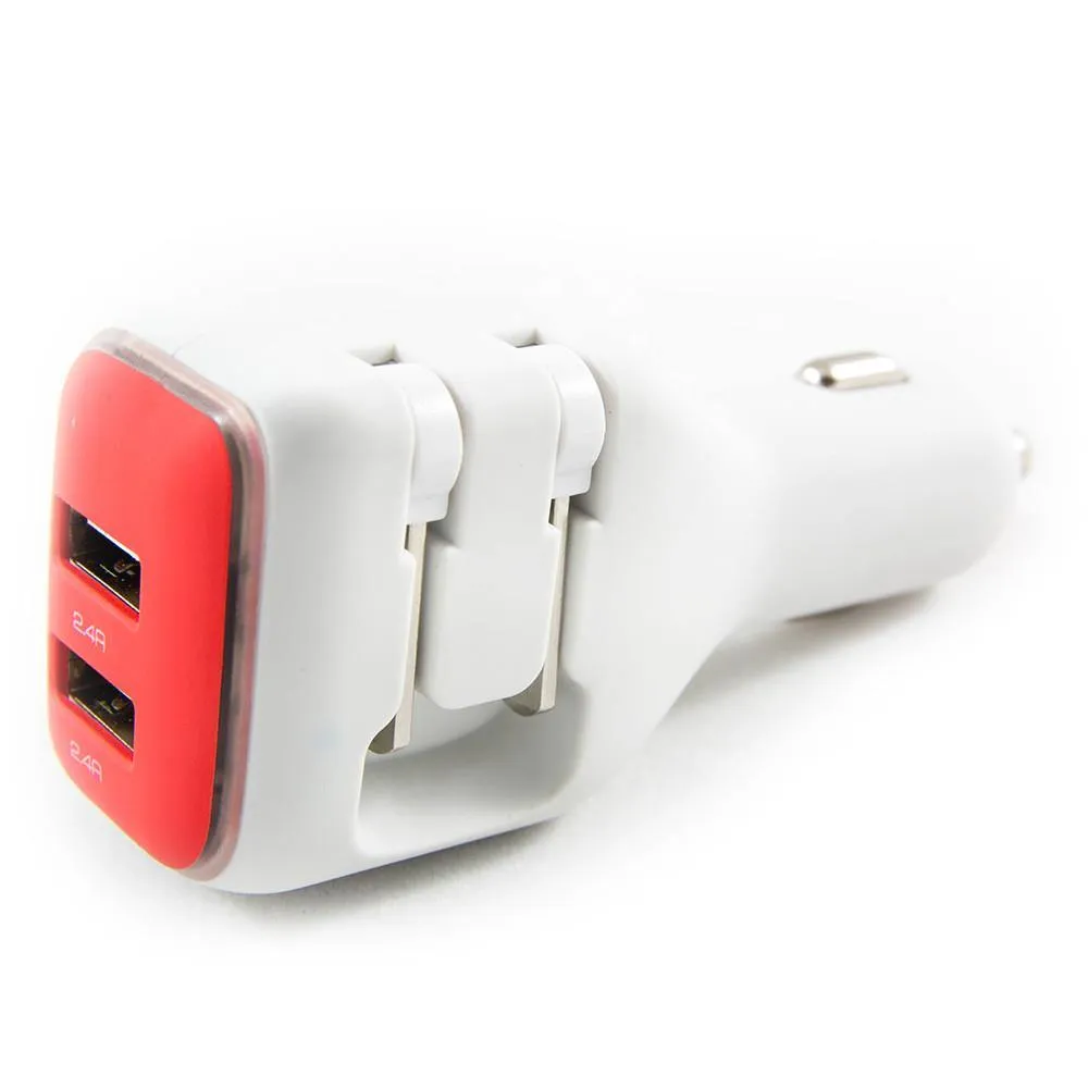 DualX Wall & Car Charger - Red