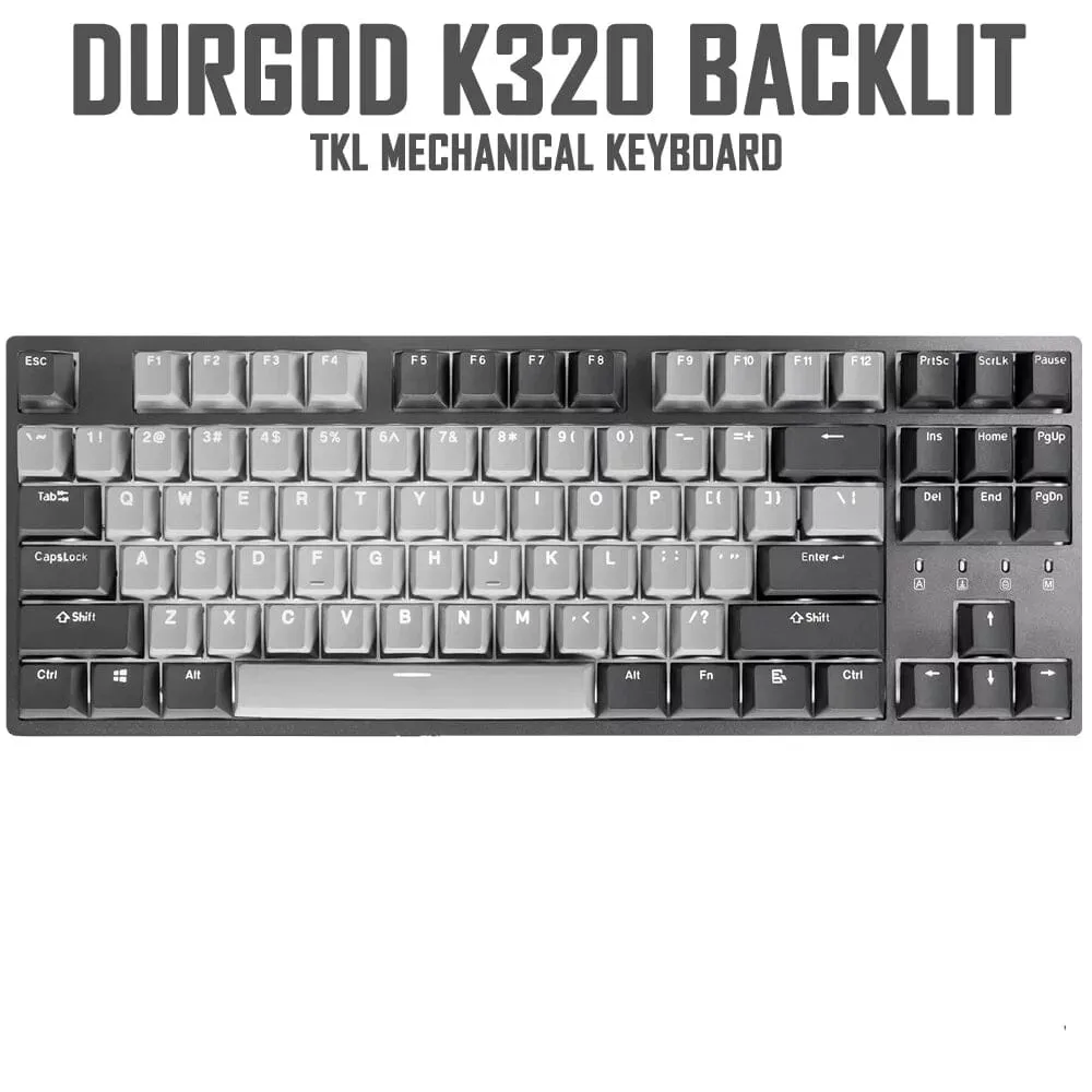 Durgod Taurus K320/K310 White Backlit 87/104keys Mechanical Keyboard