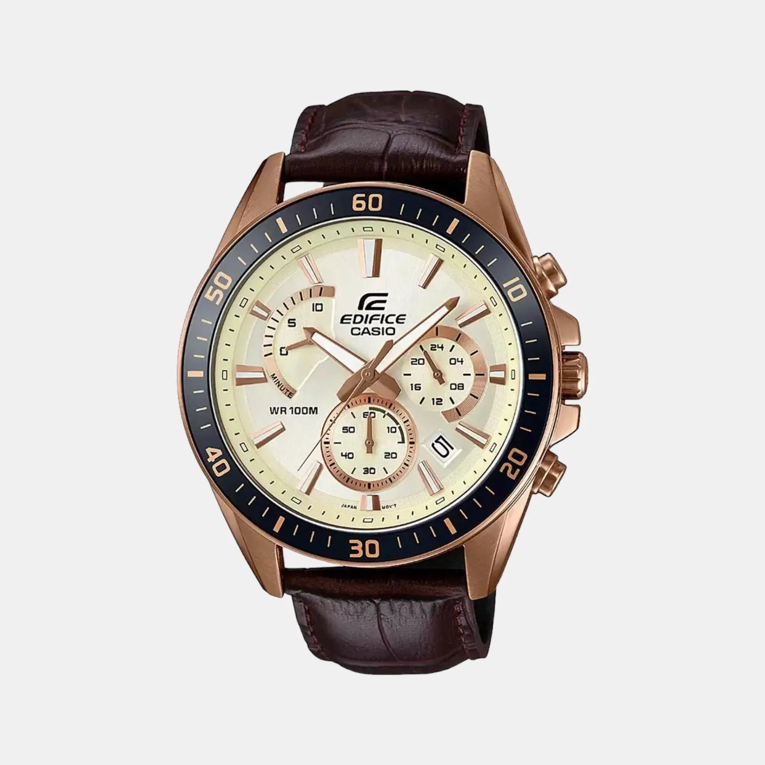 Edifice Men's Chronograph Leather Watch EX359 - EFR-552GL-7AVUDF