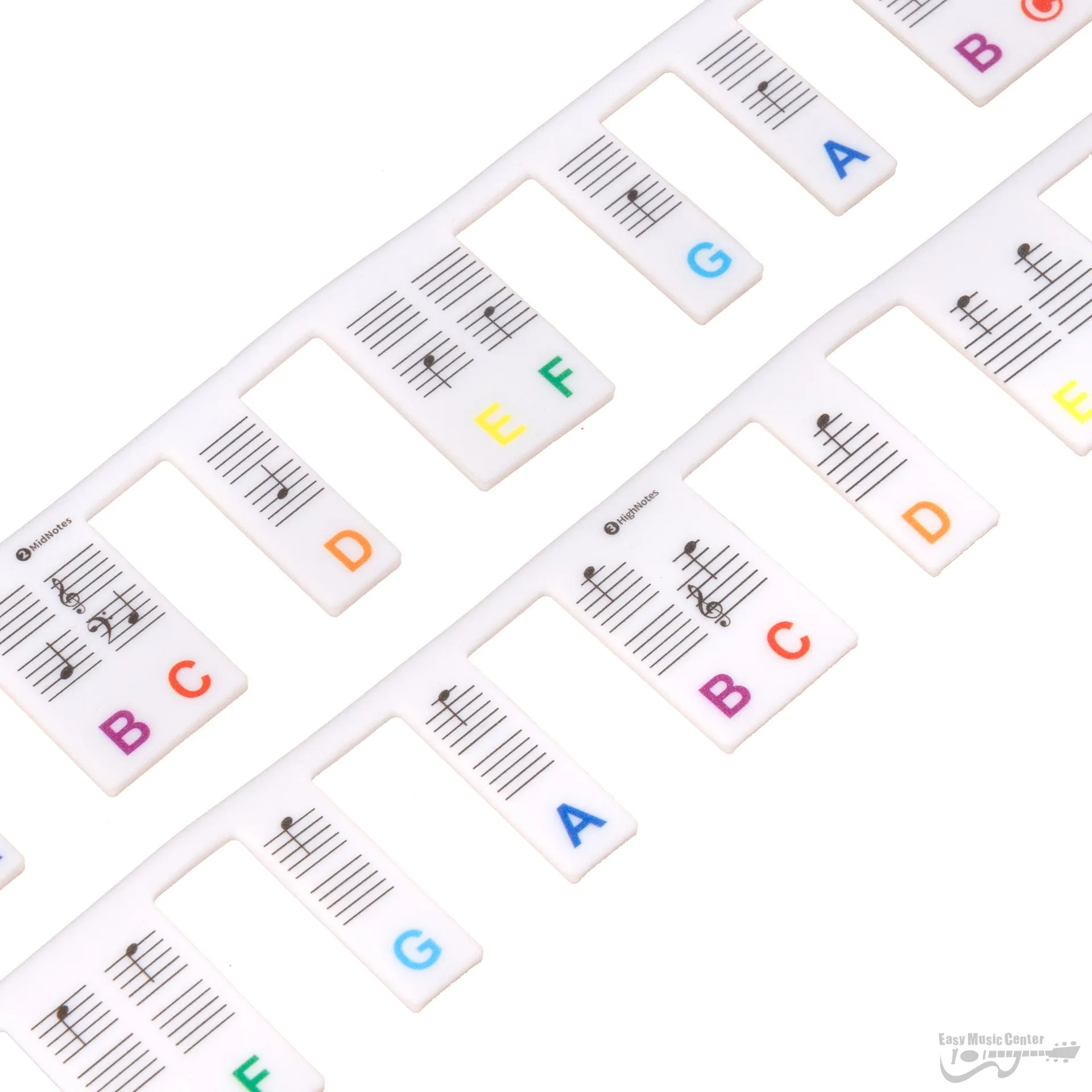 EMC KEY-LABEL-61 61-key Silicone Piano Keyboard Note Labels