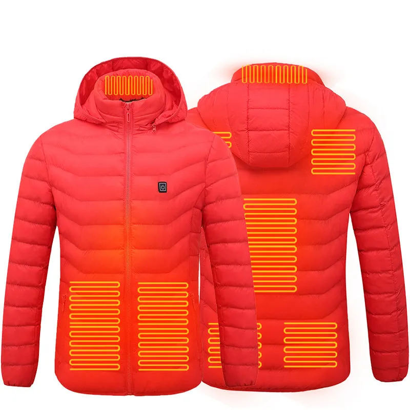 Experience ultimate winter comfort with our heated down jacket - perfect for adventurers and cold days