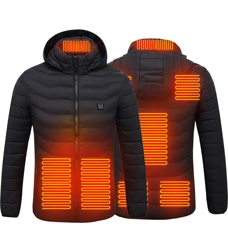 Experience ultimate winter comfort with our heated down jacket - perfect for adventurers and cold days