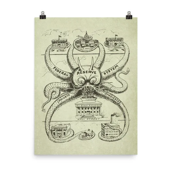 Federal Reserve Octopus Print