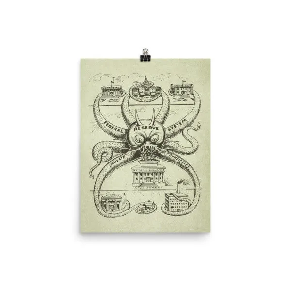 Federal Reserve Octopus Print