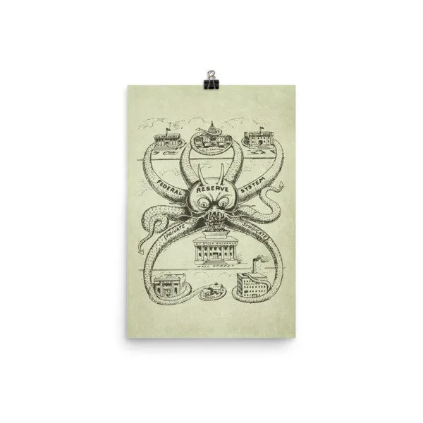 Federal Reserve Octopus Print