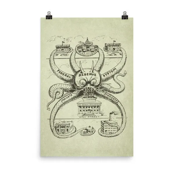 Federal Reserve Octopus Print