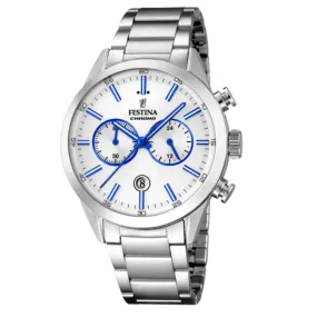 Festina Watch Silver Chrono Stainless Steel F16826-A