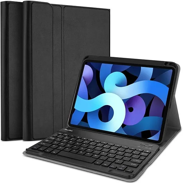 For Apple iPad Air 4 10.9" 2020 Wireless Bluetooth Keyboard Case, Folio Leather Smart Stand Cover