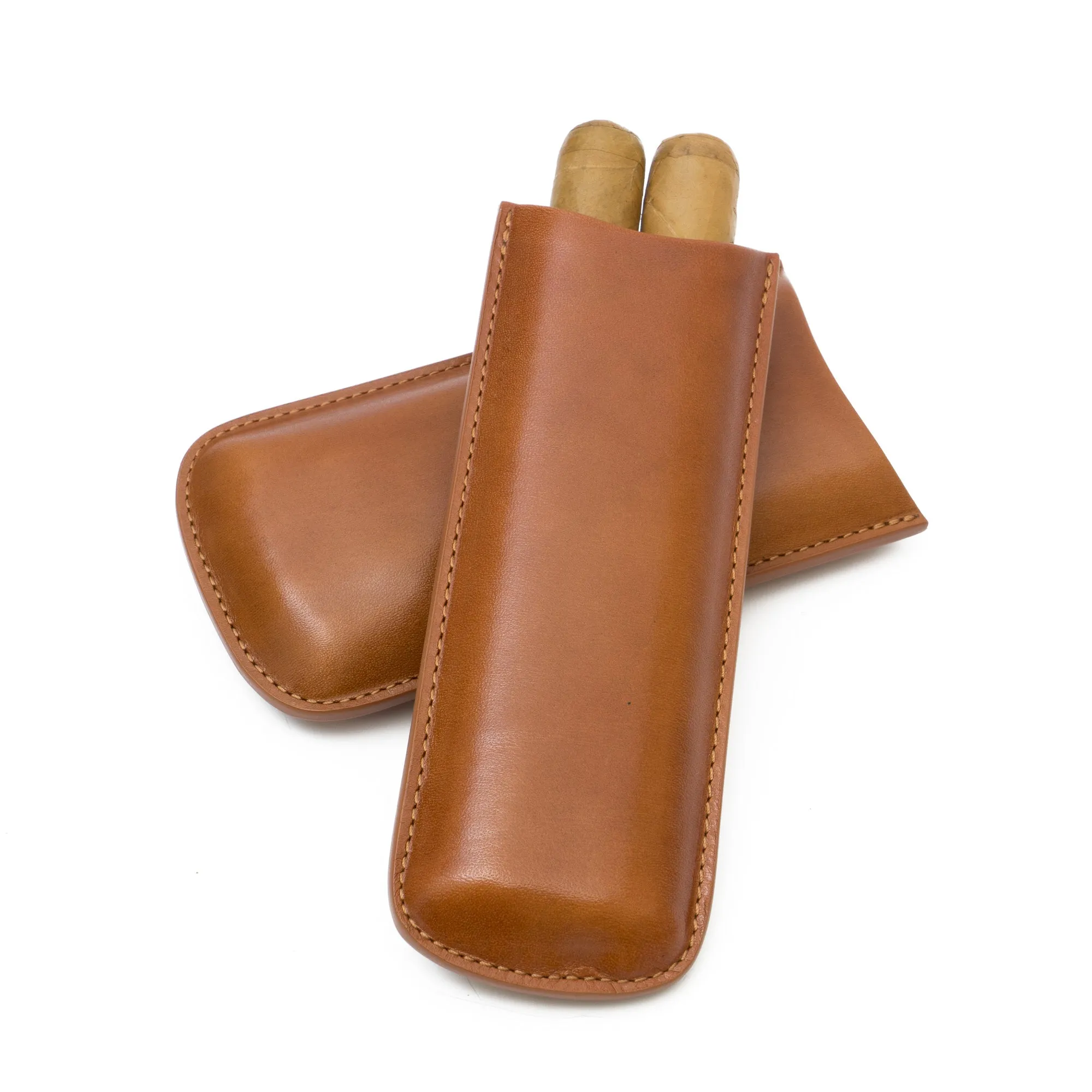 Genuine Leather 2-Finger Cigar Case | TF300