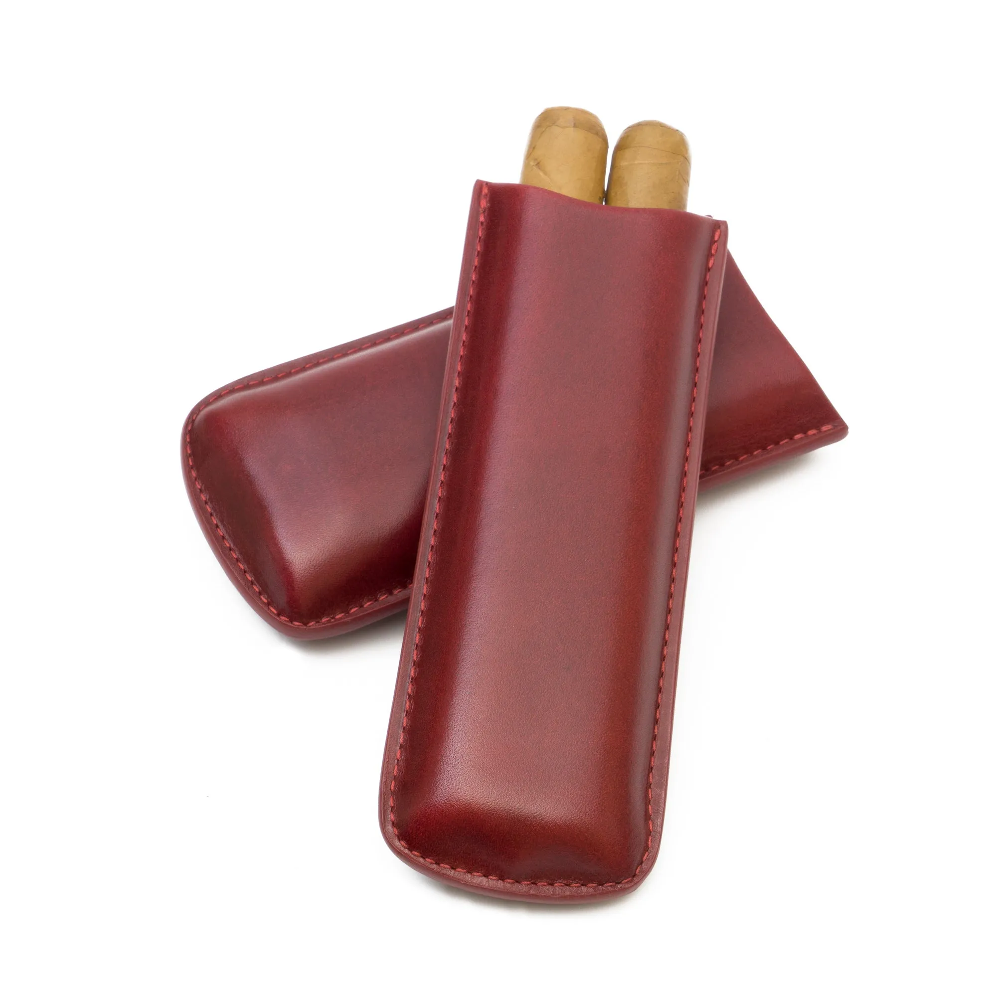 Genuine Leather 2-Finger Cigar Case | TF300