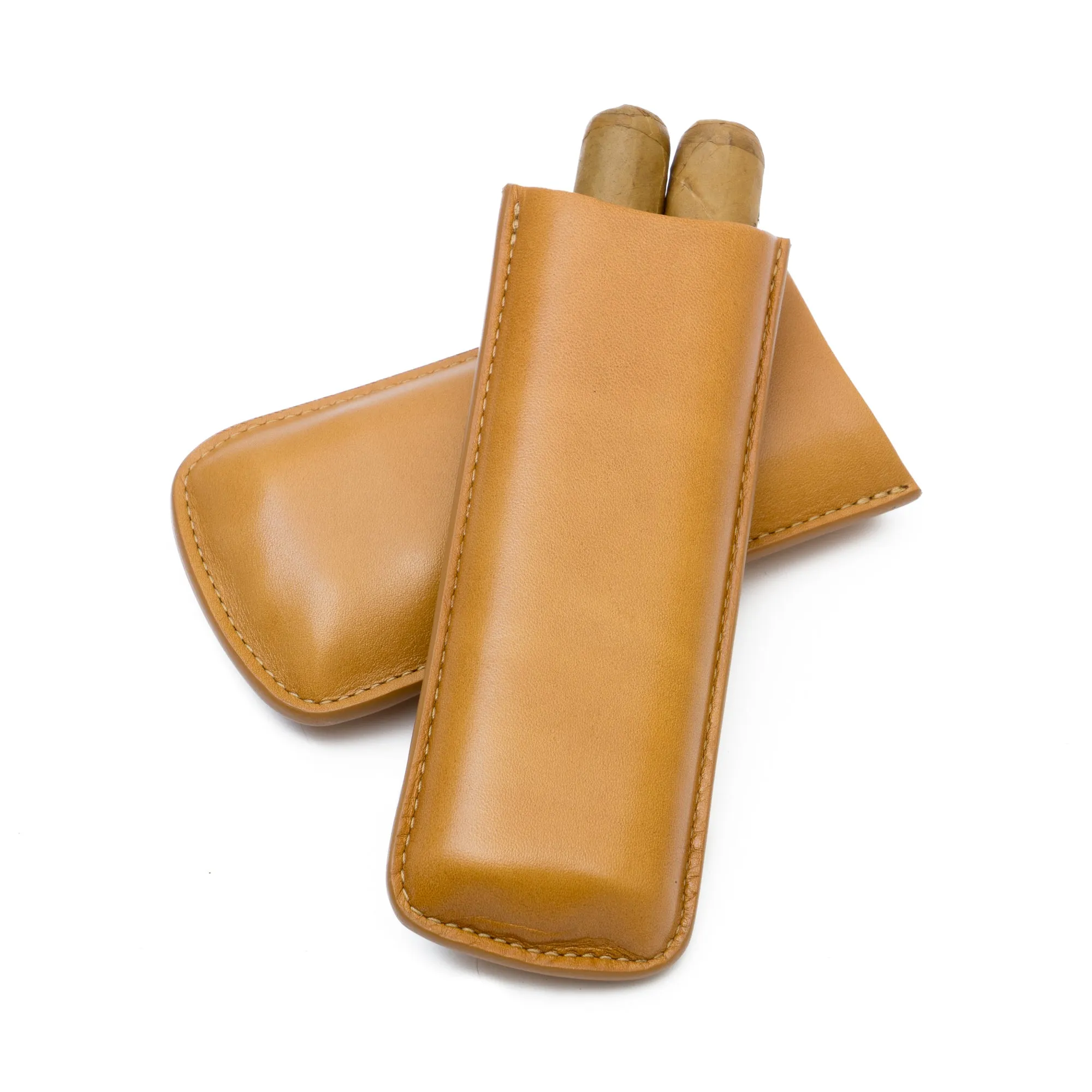 Genuine Leather 2-Finger Cigar Case | TF300