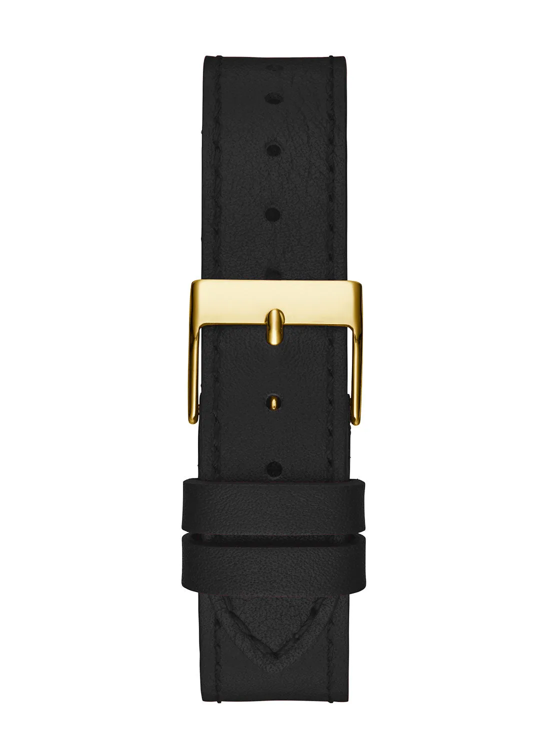 Gold Black Fame Crystal Leather Watch