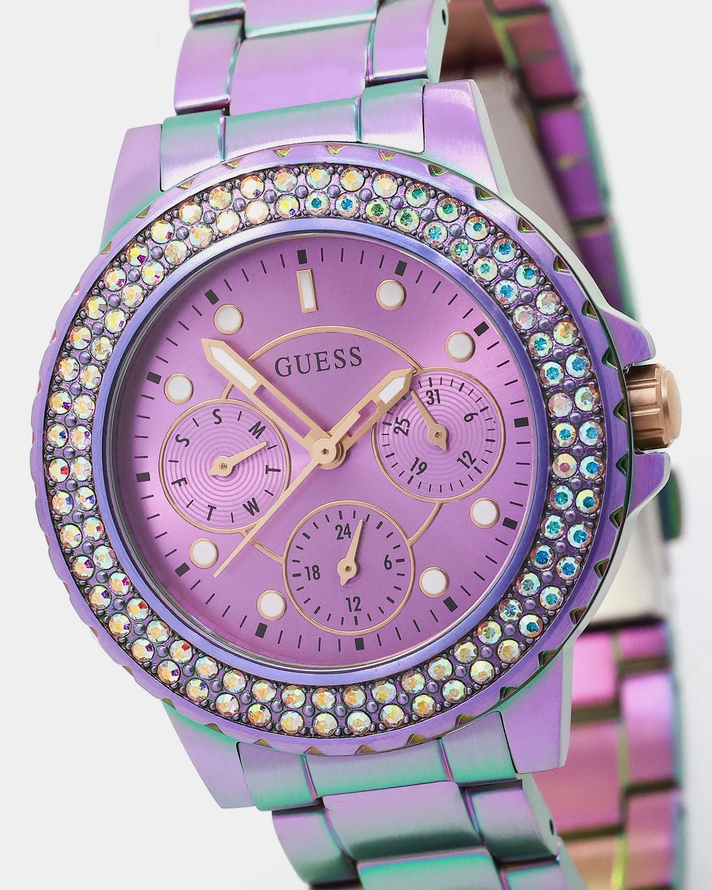 Guess Mainline Crown Jewel Watch Iridescent