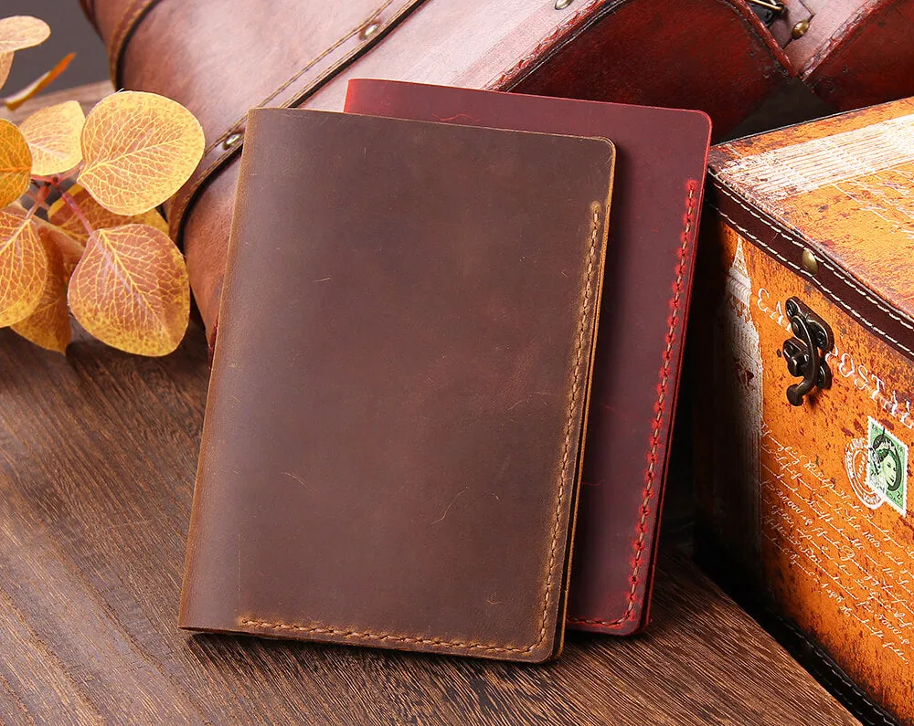 Handmade Leather Yardage Book Cover, Leather Golf Scorecard Holder Case