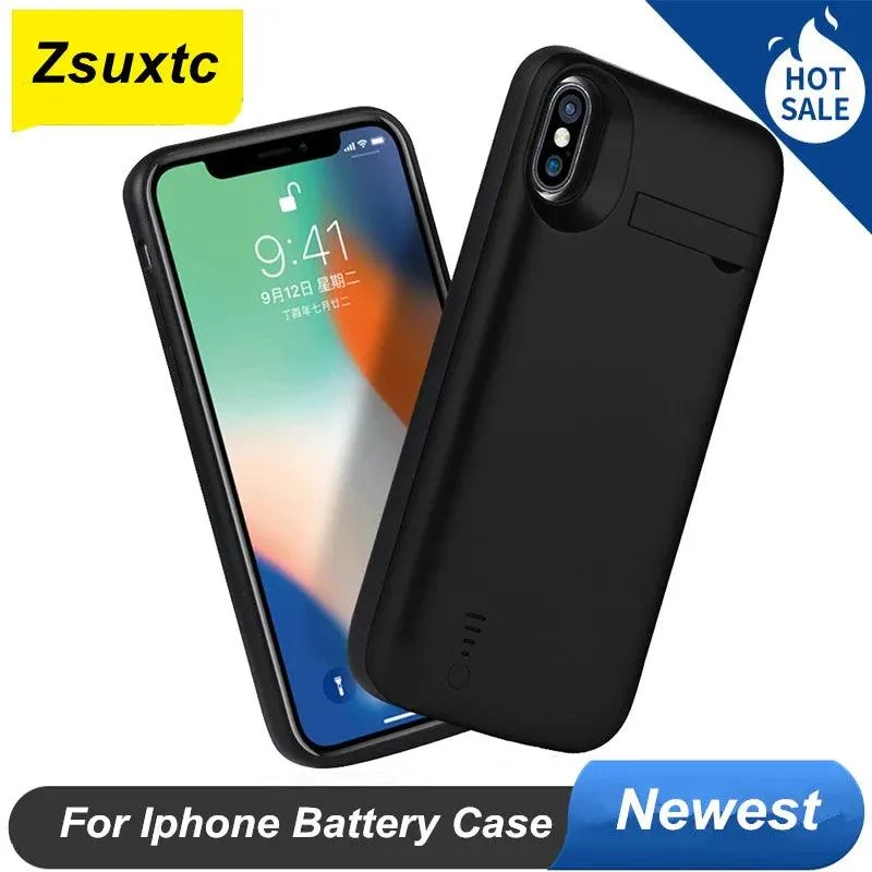 High-Capacity 10000mAh Battery Case for iPhone 15, 14, 13, 12, 11, and More - Ultimate Power Bank Protection!