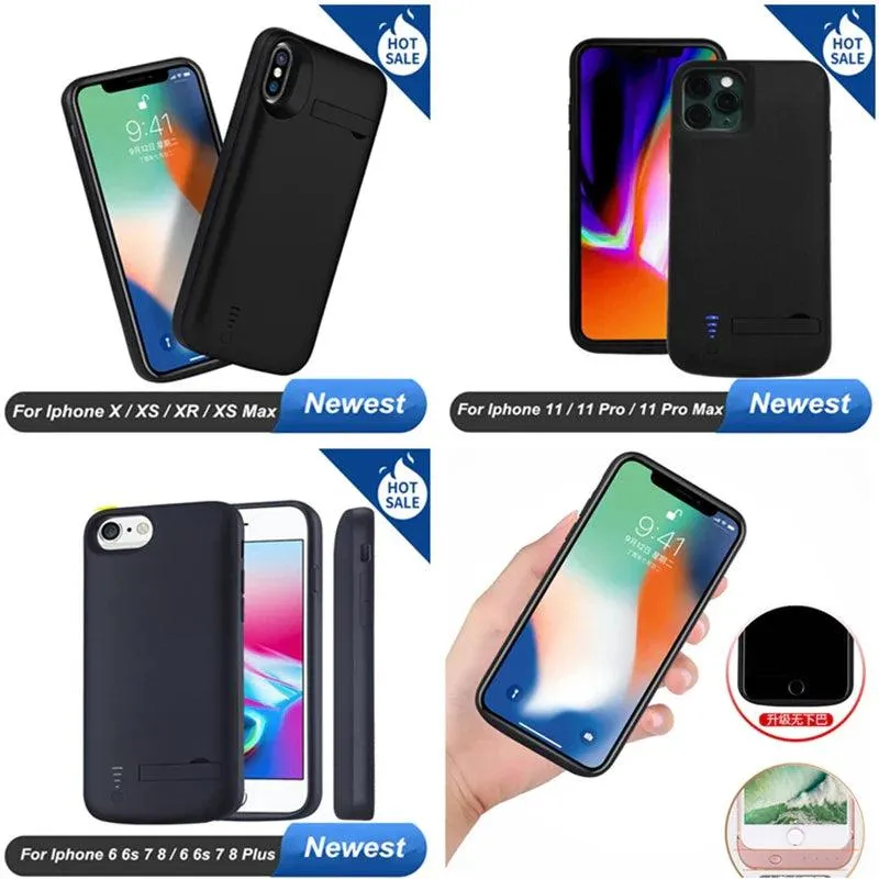 High-Capacity 10000mAh Battery Case for iPhone 15, 14, 13, 12, 11, and More - Ultimate Power Bank Protection!