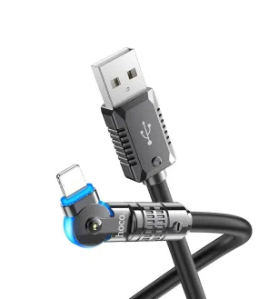 Hoco U118 | USB to Lightning (Rotating) Mobile Cable | Fast Charge 2.4A PD