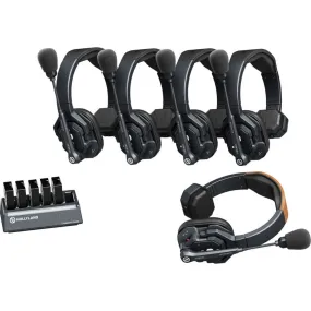 Hollyland Solidcom SE Global 5S 5-Person Full-Duplex Single-Ear Noise-Canceling Headset Intercom System