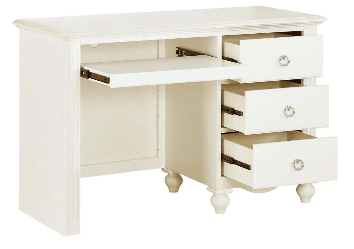 Homelegance Meghan 3 Drawer Writing Desk in White 2058WH-15