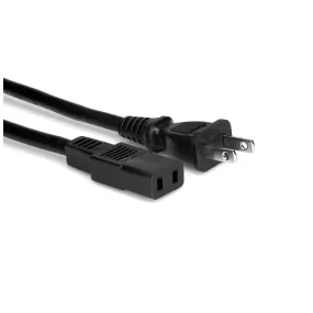 Hosa Power Cord, IEC C9 to NEMA 1-15P, 8 ft