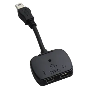 HTC Mini USB Audio Headset and Power Charger Port Splitter Y Adapter Cable