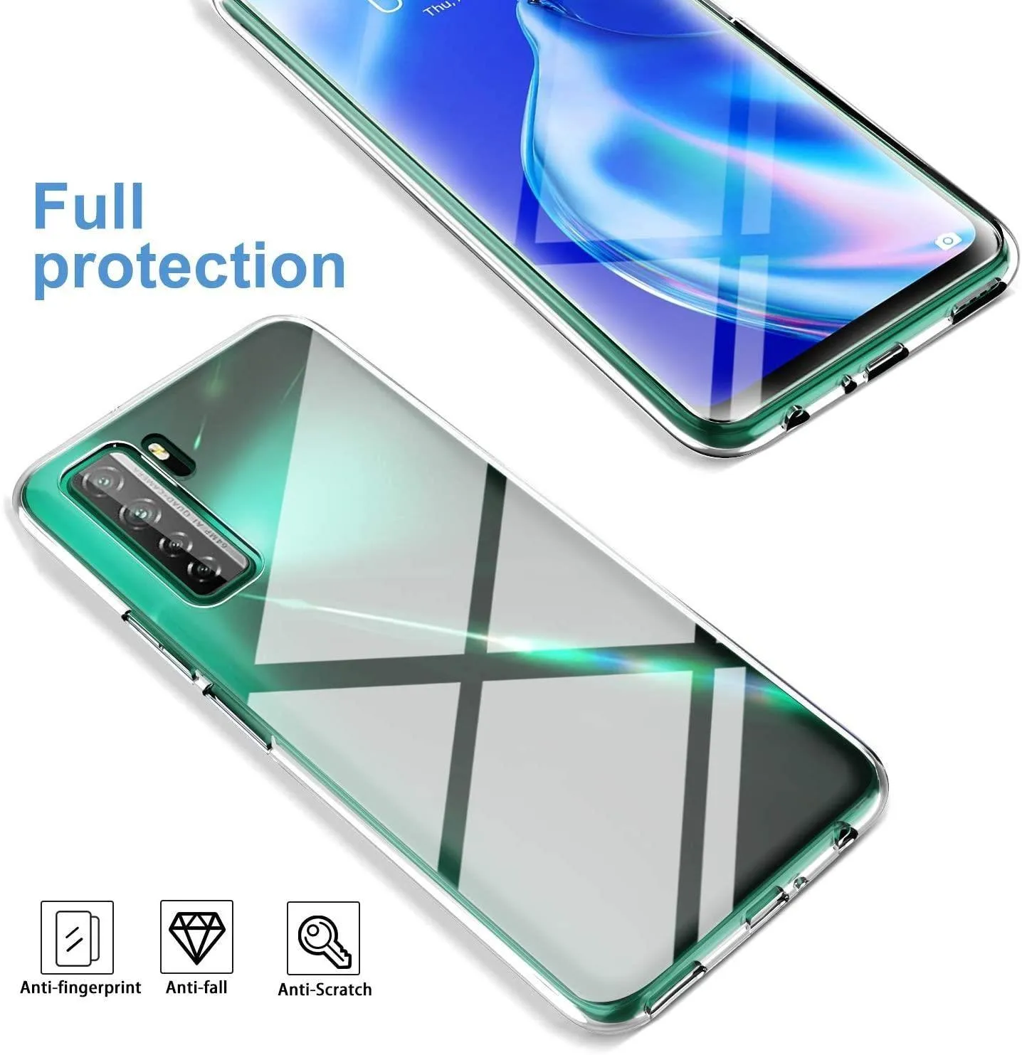 Huawei P40 Lite 5G Silicone Gel Ultra Slim Case Clear