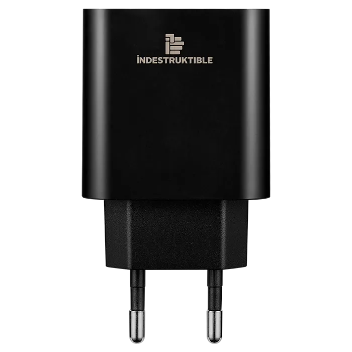 IND 3.1AMP Dual USB Wall Charger With Micro-USB & Type-C Cables