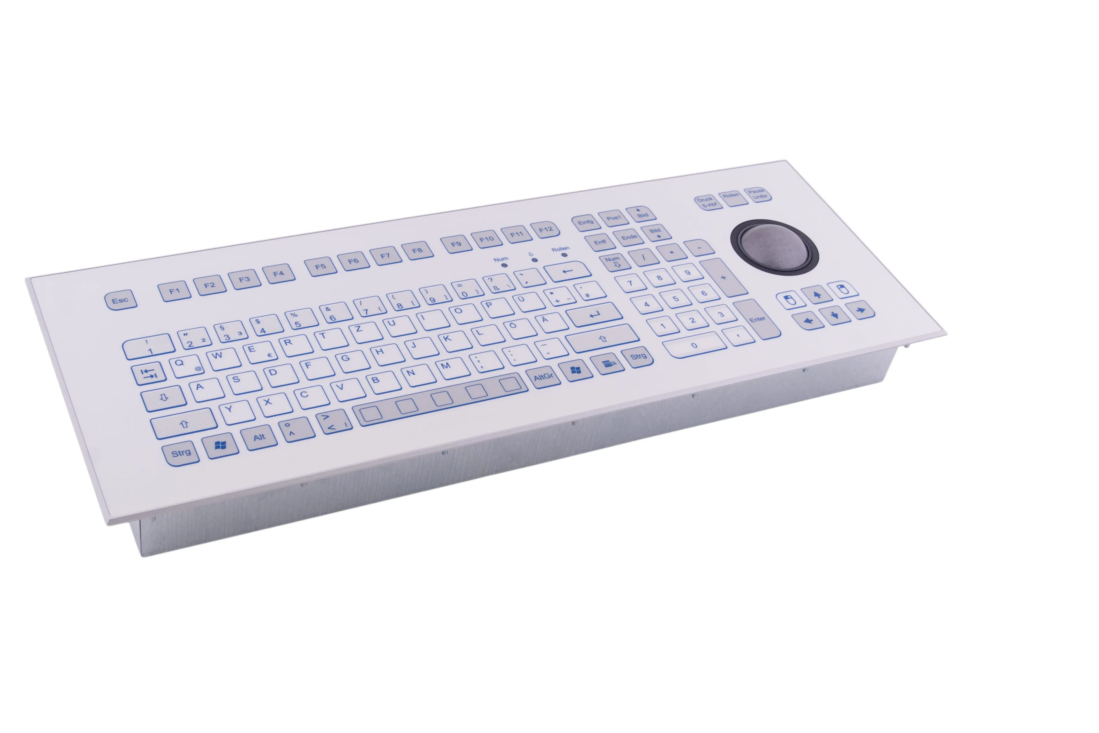 InduKey TKS-105c-TB50oF80-MODUL Keyboard with Integrated IP68 Trackball