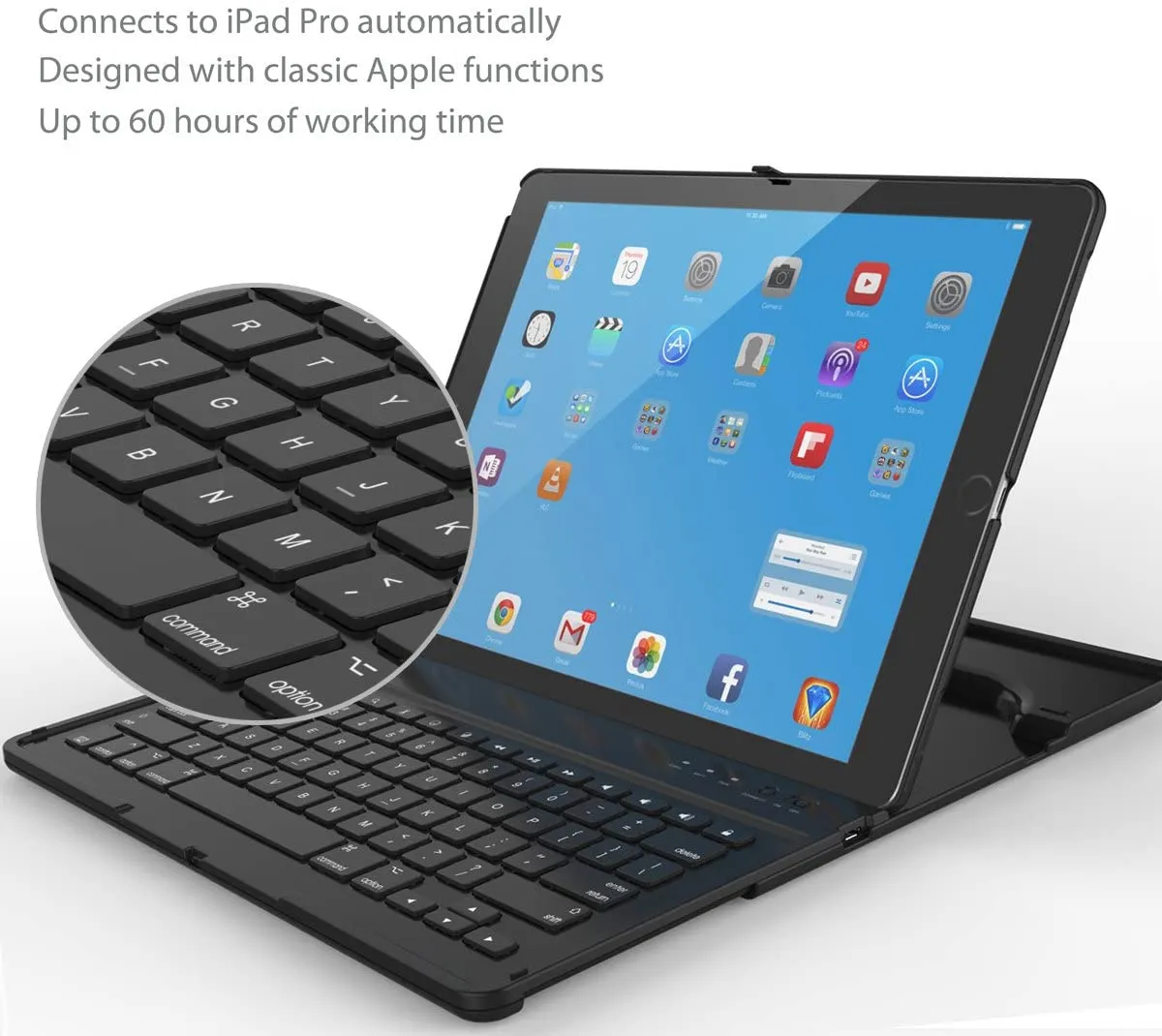 iPad Pro 12.9" 1st Gen/2nd Gen Multiple Angle Keyboard Case | ProCase