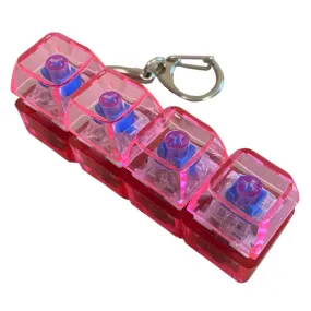 Keyboard Fidget LED Keyring Pink