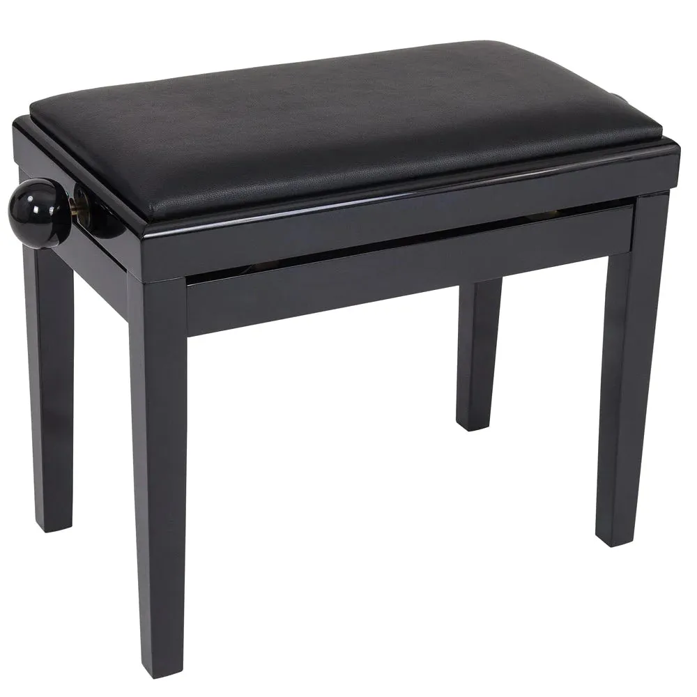 Kinsman Adjustable Piano Bench ~ Polished Gloss Black