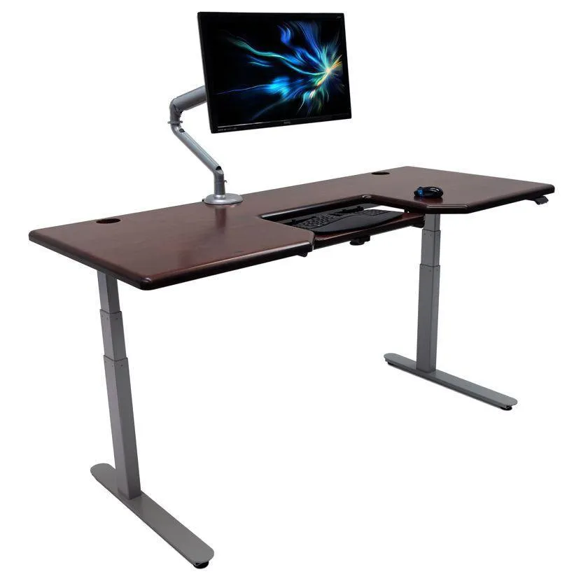 Lander Standing Desk with SteadyType - Solid Wood