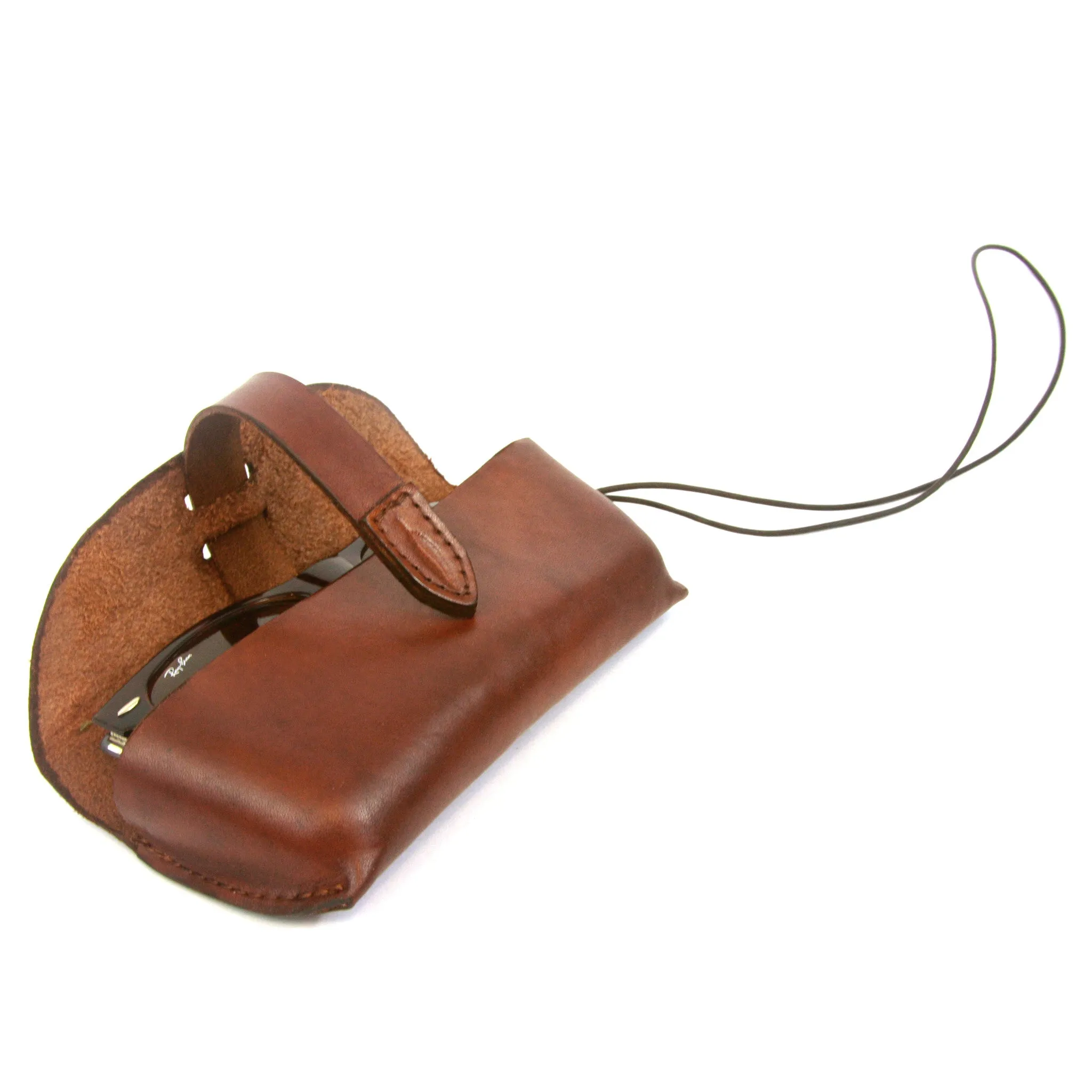 Leather Glasses Case - Saddle Tan