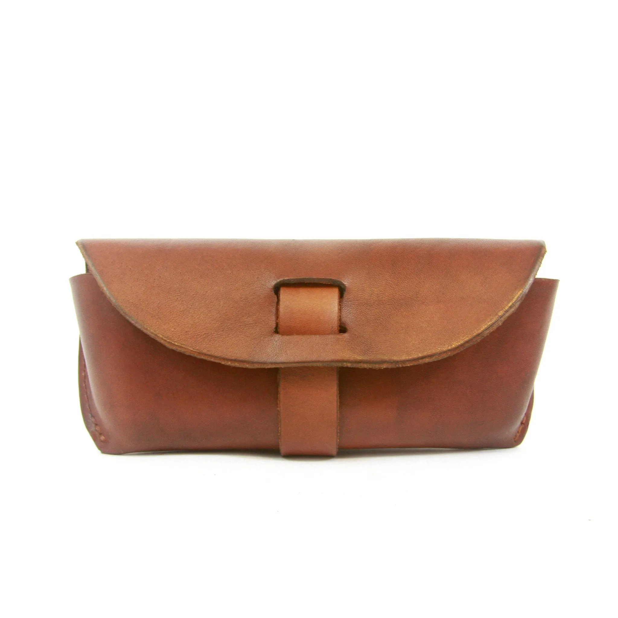 Leather Glasses Case - Saddle Tan