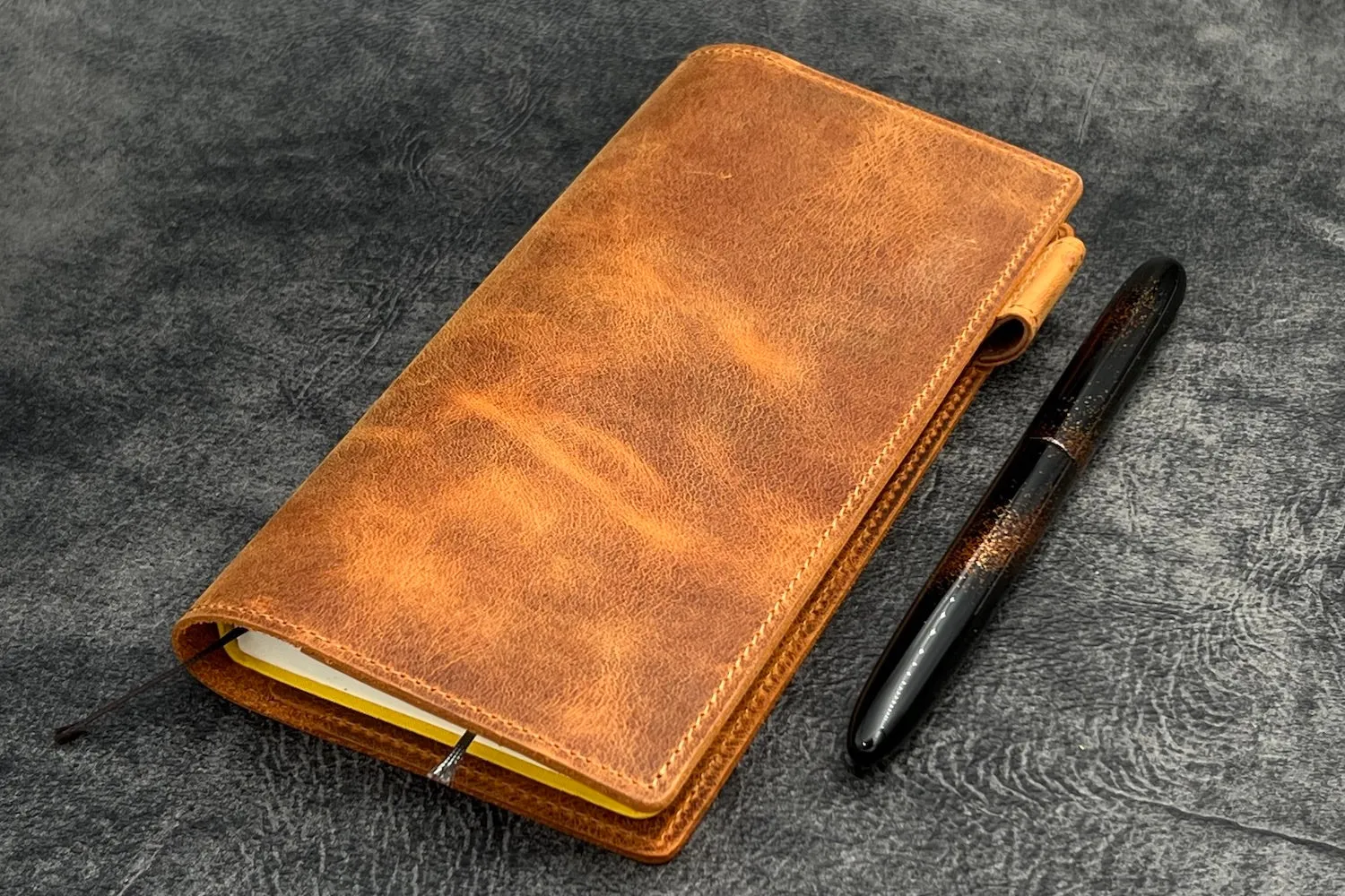 Leather Slim Hobonichi Weeks Planner Cover - C.H. Brown