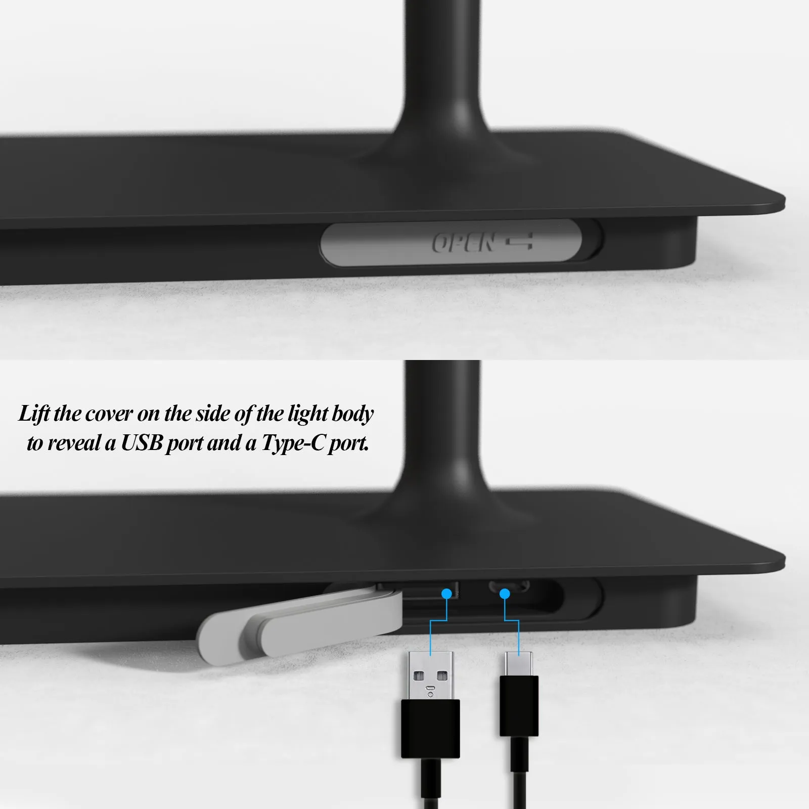 LED Wireless Outdoor touch Dimmable 4000mAh Rechargeable table Light Type C input USB 5V 2A output  IP44