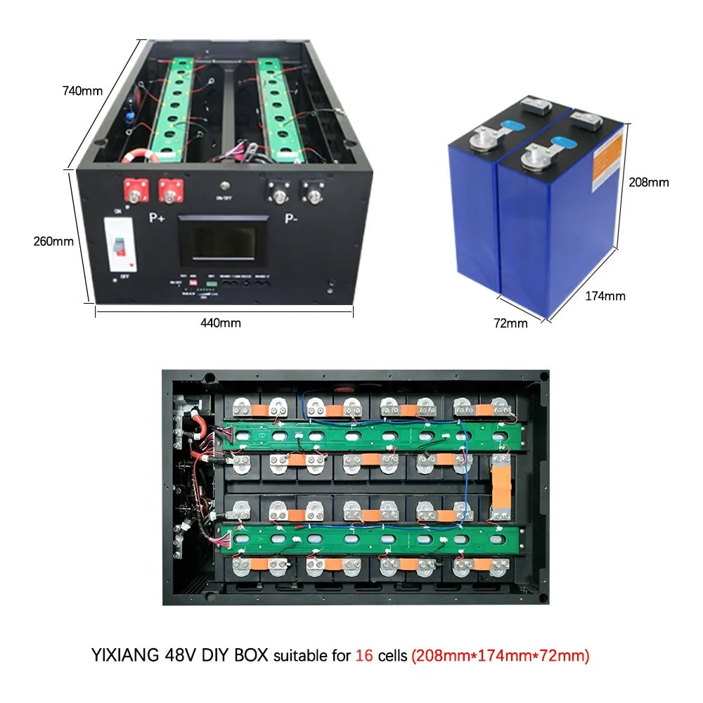 Lifepo4 Battery Case With JK16S 200A BMS for 280Ah 320Ah Lifepo4 JK BMS Diy Battery Box