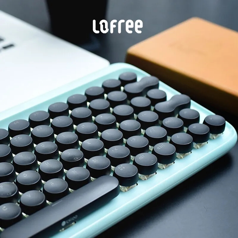 Lofree 79 Keys Mechanical Keyboard Wireless Bluetooth Backlit Keyboards Mouse Calculator Typewriter Set Gaming Accessories Gifts