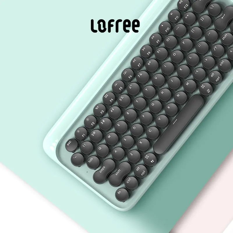 Lofree 79 Keys Mechanical Keyboard Wireless Bluetooth Backlit Keyboards Mouse Calculator Typewriter Set Gaming Accessories Gifts