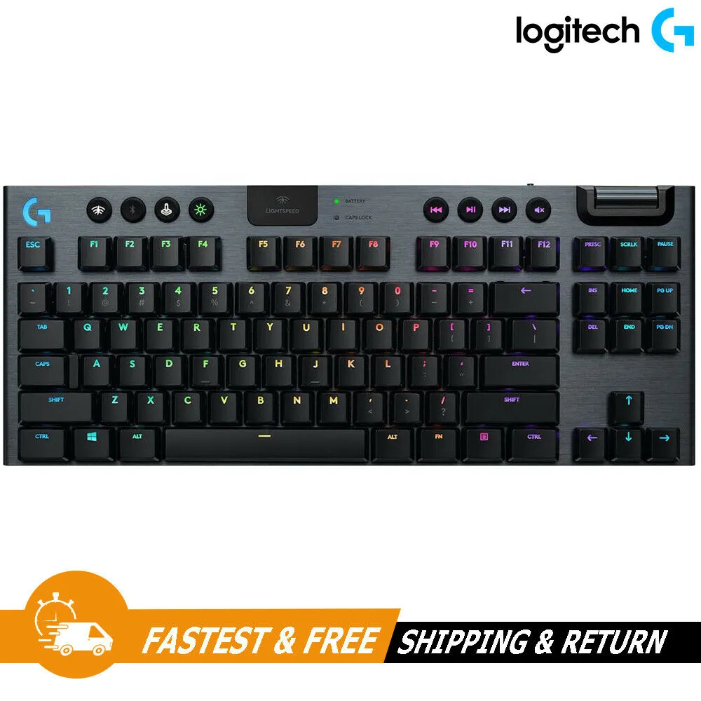 Logitech G915 TKL LIGHTSPEED Wireless RGB Gaming Keyboard GL Tactile, 920-009495